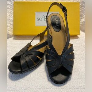Softspots Black Slingback Comfort Sandals 7.5M